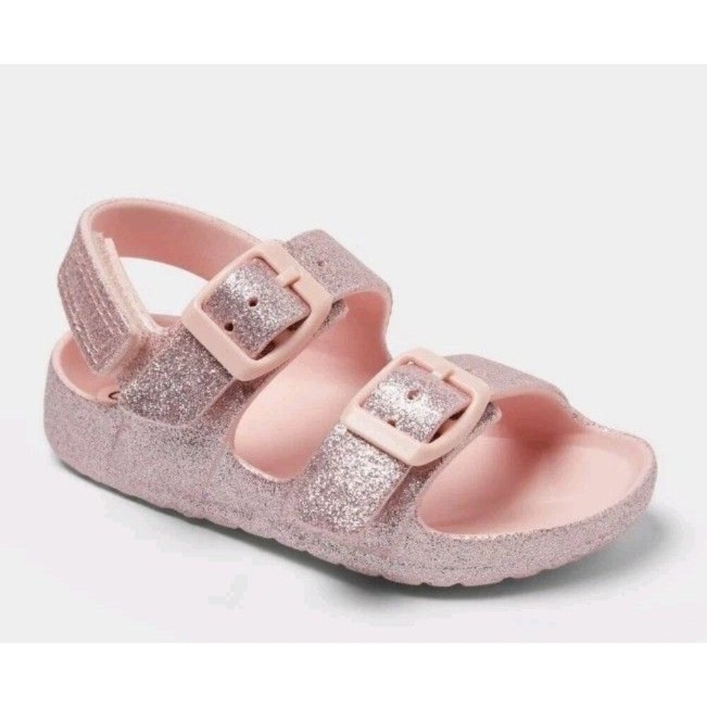 Cat & Jack Toddler Blown EVA Ade Glitter Sandals Pink